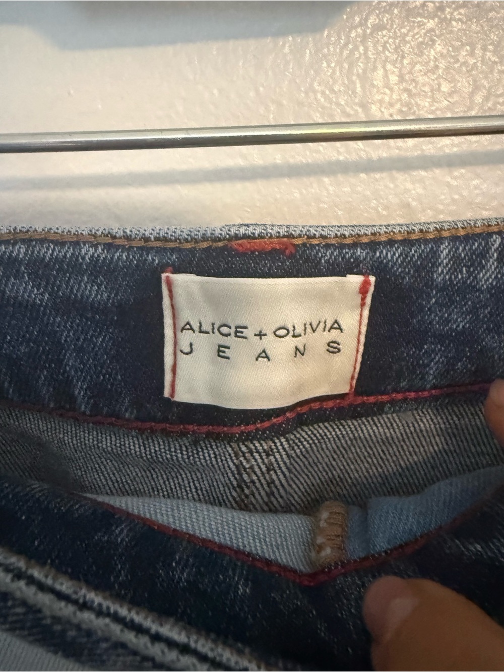 Alice + Olivia Skirt Rye Maxi in Two Tone Blue Denim - Picture 8 of 11